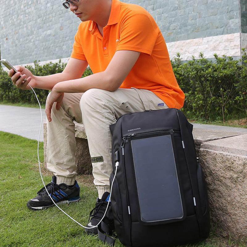 Solar Panel Charging Backpack